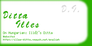 ditta illes business card